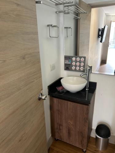 Koupelna v ubytování Hotel Poma Rosa