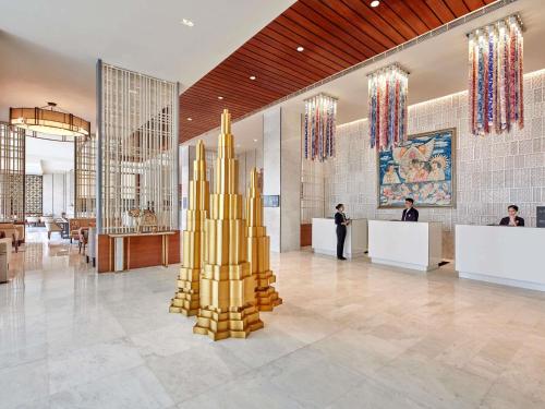 Ο χώρος του λόμπι ή της ρεσεψιόν στο Novotel Jaipur Convention Centre