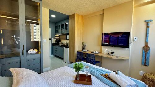 Η κουζίνα ή μικρή κουζίνα στο (507) Studio tropical Perto da Praia