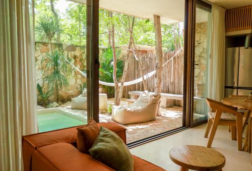 Zahrada ubytování Teva Tulum, Aldea Zamá