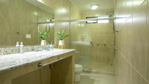 Koupelna v ubytování Coati Arenal Lodge