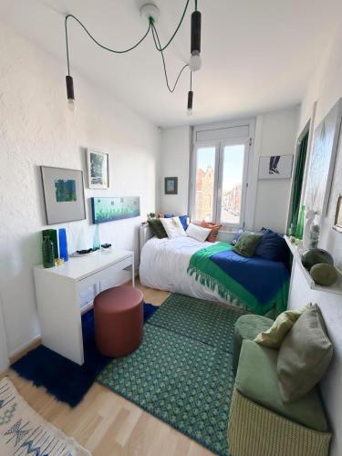 Ένα ή περισσότερα κρεβάτια σε δωμάτιο στο Grand Apartment Design Marcq-en-Barœul Lille