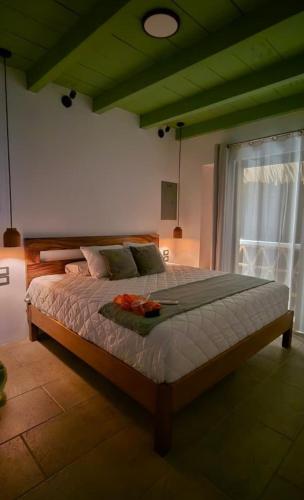 Postel nebo postele na pokoji v ubytování Casa de Las Flores