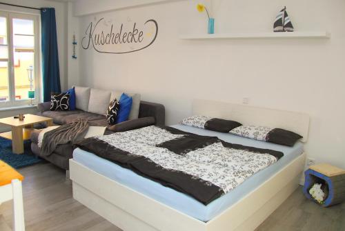 Katil atau katil-katil dalam bilik di Exklusive Ferienwohnung