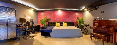 Ένα ή περισσότερα κρεβάτια σε δωμάτιο στο Private Room A with Bathroom and Amazing Views