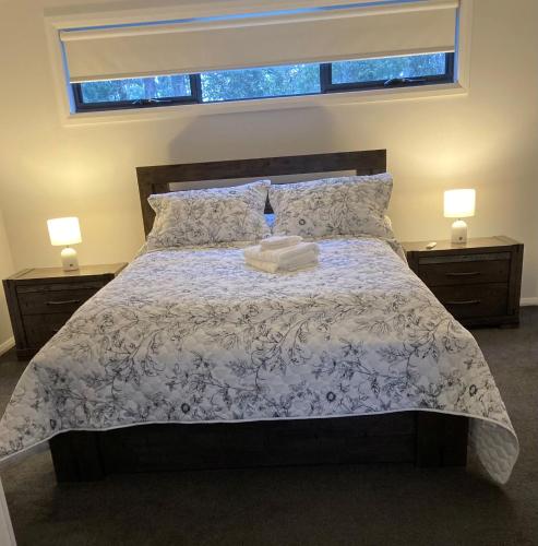 Postel nebo postele na pokoji v ubytování New House in Beaufort