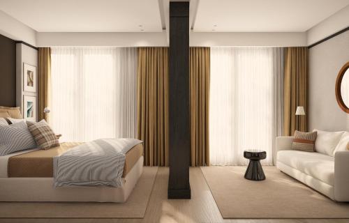 Postel nebo postele na pokoji v ubytování Hotel Madeira