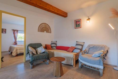 Posezení v ubytování Appartement de charme en Ardèche