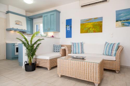 Et opholdsområde på Kriolithos Houses