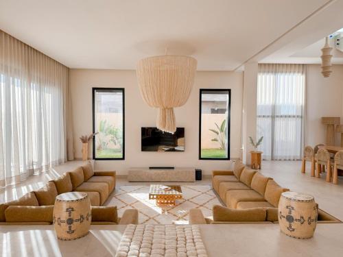 Χώρος καθιστικού στο The Sultans House - Luxe Villa in Marrakech met Verwarmd Privezwembad