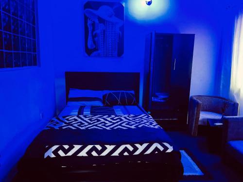 Ένα ή περισσότερα κρεβάτια σε δωμάτιο στο Cozy 1 Bedroom Apartment Ikeja GRA