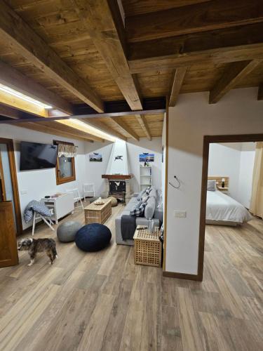 Postel nebo postele na pokoji v ubytování Casa de Aldea La Corexa