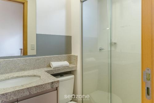 Ένα μπάνιο στο Aptos em Prédio com Piscina e Academia - GRL