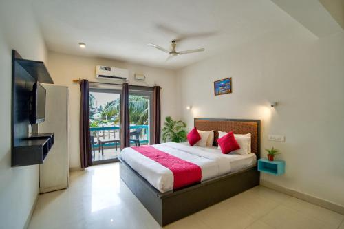 Postel nebo postele na pokoji v ubytování baga beach see side