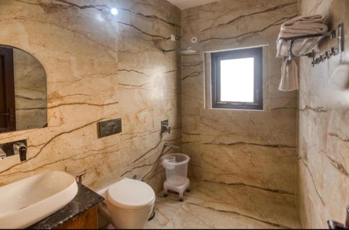 Koupelna v ubytování Pitaara Cottage