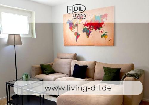 Zona de estar de Cozy Room - Self Check In - Bad Nauheim