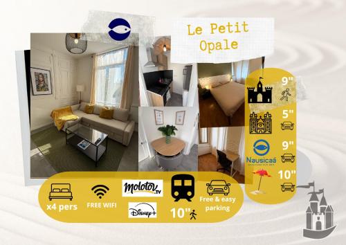 Petit Opale, 4 pers, proche vielle ville, wifi