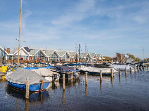 a group of boats docked at a marina at Holiday Home Assum by Interhome in Uitgeest