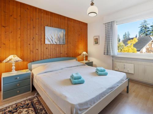 Voodi või voodid majutusasutuse Apartment Vermala Soleil B 13 by Interhome toas