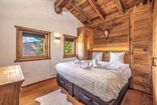 Postel nebo postele na pokoji v ubytování Chalet Pain Saigle