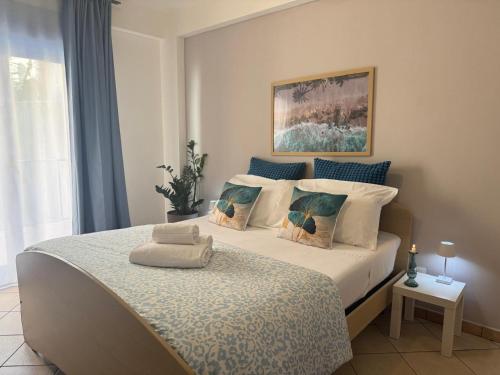 Postel nebo postele na pokoji v ubytování casa azul netflix near the sea