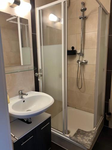 Koupelna v ubytování Appartement am Löhner Bahnhof