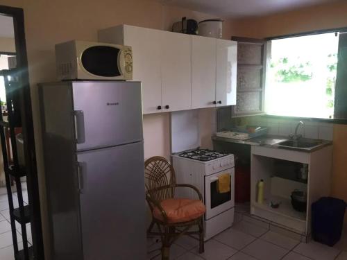 Kuchyň nebo kuchyňský kout v ubytování Appartement cosy au bord de la mer, 30 m², 2 pers.