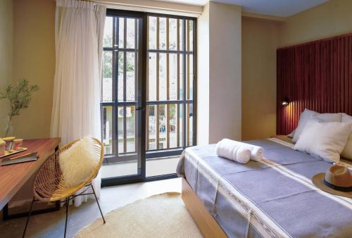 Ένα ή περισσότερα κρεβάτια σε δωμάτιο στο New! Bamboo Nama