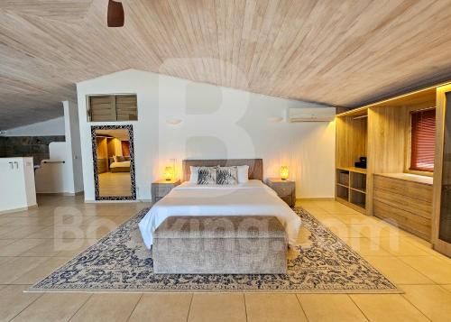 Postel nebo postele na pokoji v ubytování Only Moorea