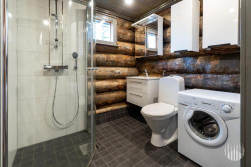 Koupelna v ubytování Holiday in Lapland - HilleVilla