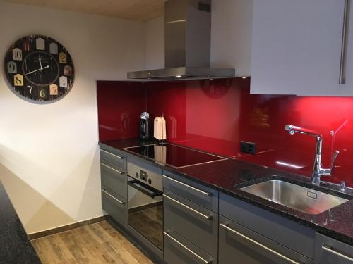 Kuchyň nebo kuchyňský kout v ubytování Dem Himmel ein Stuck näher