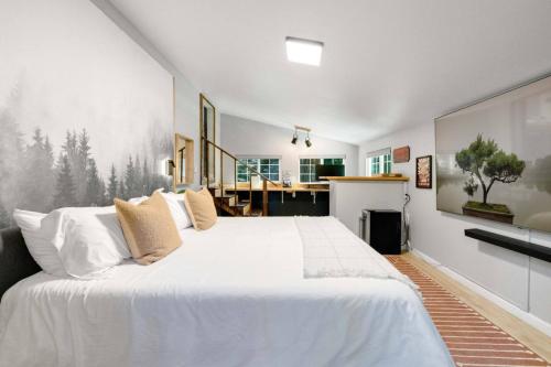 Un pat sau paturi într-o cameră la Barnhaus