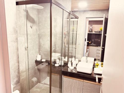 Koupelna v ubytování Maceió - Pajuçara - New Time Apt 518