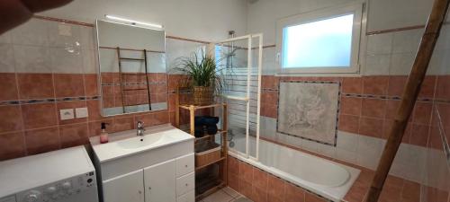 Koupelna v ubytování Bouddha Fleurs de Lotus