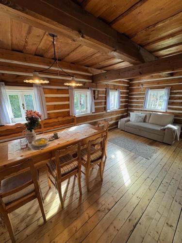 Postel nebo postele na pokoji v ubytování Chaloupka U tří Meluzín