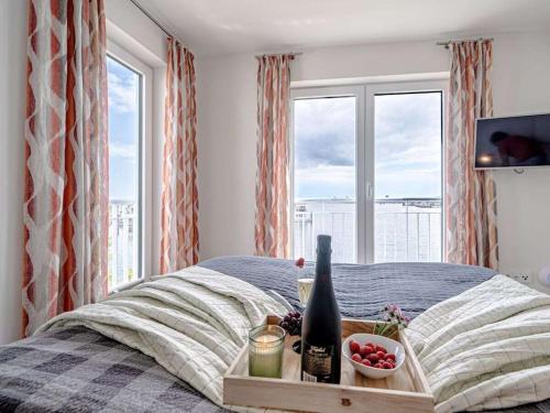 Postel nebo postele na pokoji v ubytování Holiday home in Olpenitz with sauna