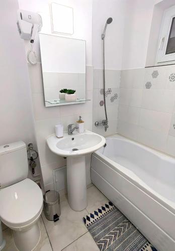 Koupelna v ubytování Apartament MARIO