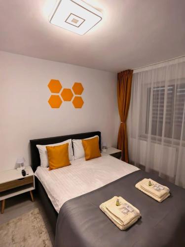 Postel nebo postele na pokoji v ubytování Apartament MARIO