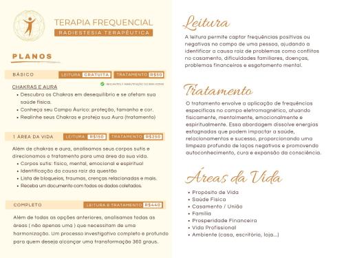 a page of a menu for a restaurant at Pousada Caiçara Zen in Paraty
