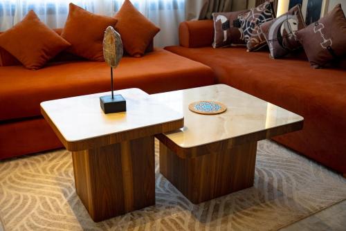 Χώρος καθιστικού στο Luxury studio with terrace