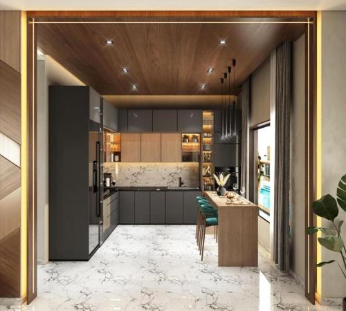 Farida Palace Hotel的厨房或小厨房