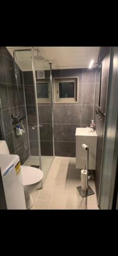 Koupelna v ubytování Stinebua