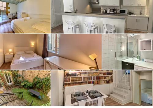 Kuchyň nebo kuchyňský kout v ubytování "La Revenderie", appartement calme sur cour privative, hyper centre de Nevers by PRMO C0NCIERGERIE