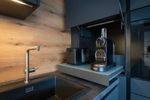 Η κουζίνα ή μικρή κουζίνα στο Alpen Apartment Chiemsee