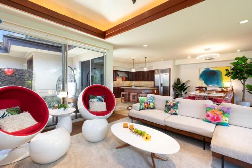 Posezení v ubytování ❤PiH❤ Aloha Joes Ohana Close to Beaches and Restaurants