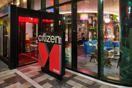 a store with a cilwegian sign in the window at citizenM Miami Worldcenter in Miami