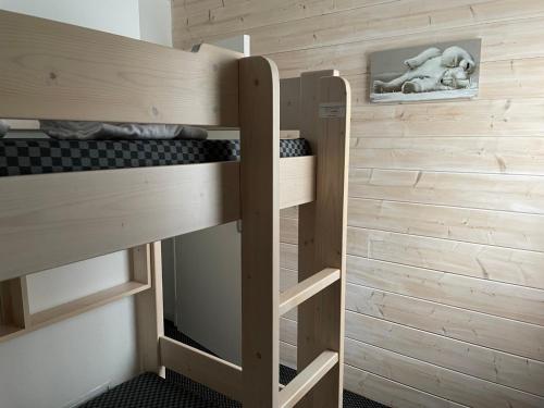 a bedroom with two bunk beds in a room at Gourette : Appartement 3 pièces 6 pers, balcon, animaux admis - FR-1-860-39 in Gourette