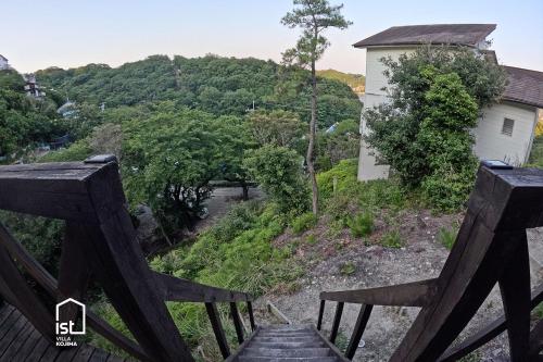 a view from the balcony of a house at ist villa 05 Mountain Hideout Sleeps 3 in Wada
