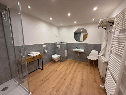 Koupelna v ubytování Ferien- und Handwerkerwohnung