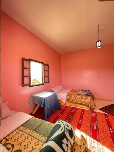 Postel nebo postele na pokoji v ubytování Hostel moha